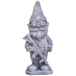Serve and Protect 21&quot; High Trevia Graystone Garden Gnome