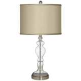Sesame Faux Silk Apothecary Clear Glass Table Lamp