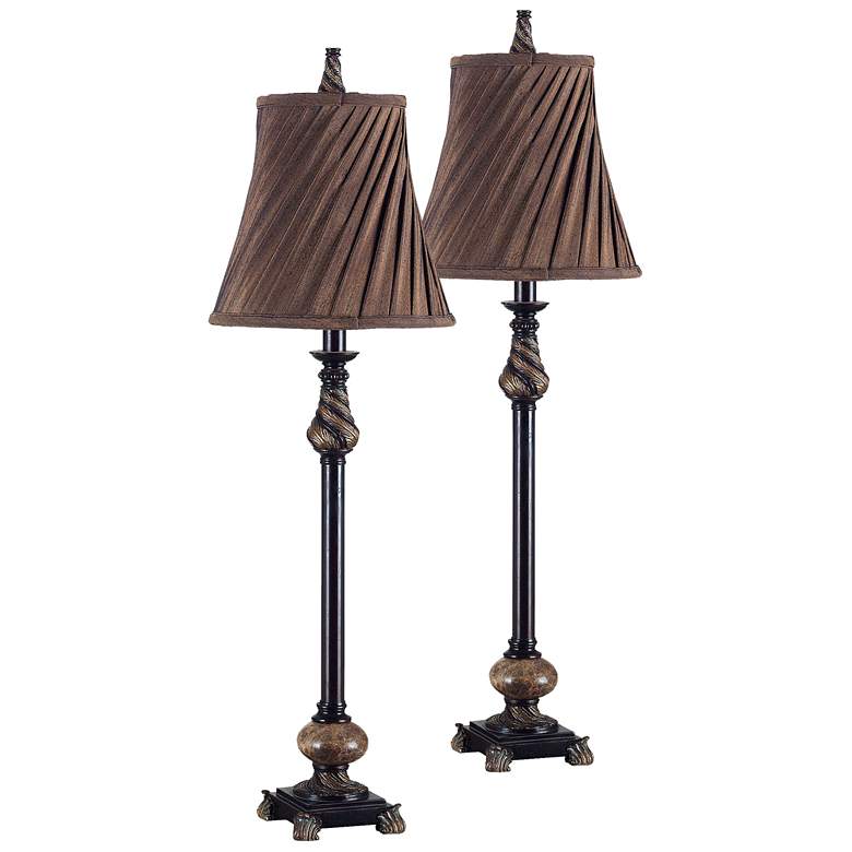 Image 1 Set of 2 Aruba Bronze Buffet Lamps