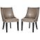Set of 2 Barth Clay Bycast Leather Side Chair