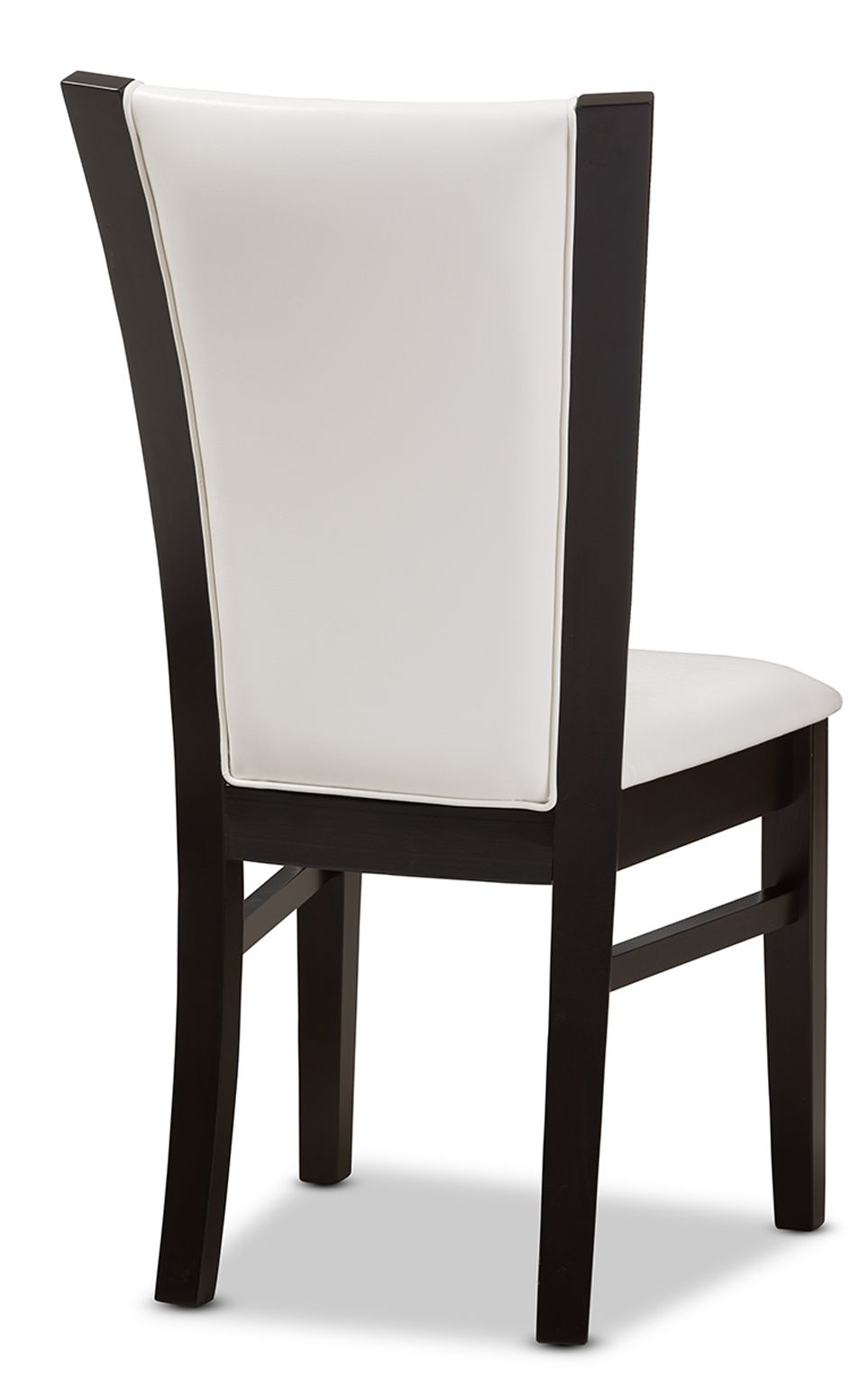 Set of 2 Baxton Studio Adley White Faux Leather Dining Chairs