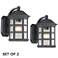 Set of 2 Benedict 10 1/2"H Charcoal Outdoor Wall Lights