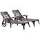 Set of 2 Biscayne Black Outdoor Chaise Lounge Chairs