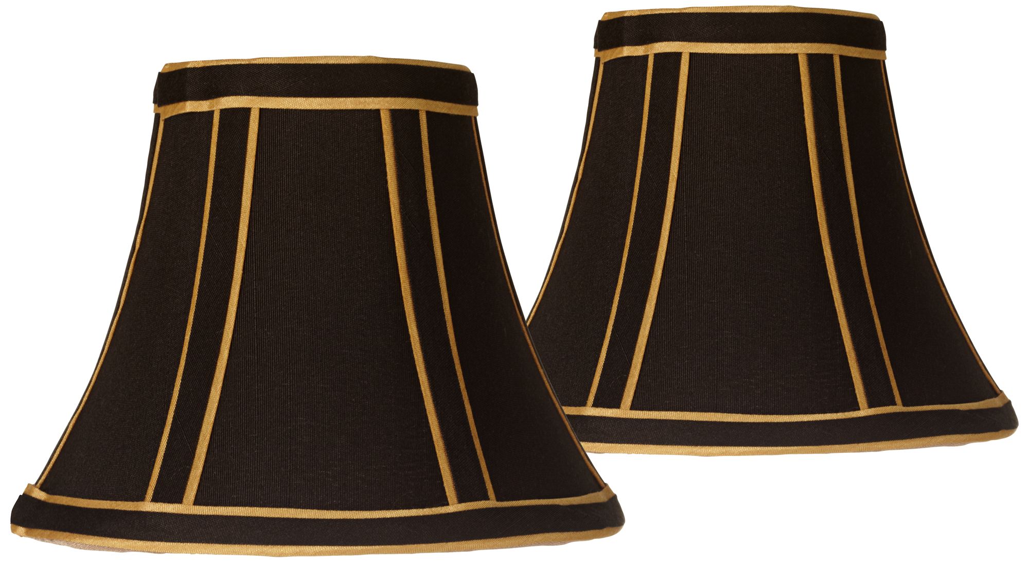 gold and black lampshade