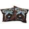 Set of 2 Blue Bird Embroidered 18" Square Throw Pillows