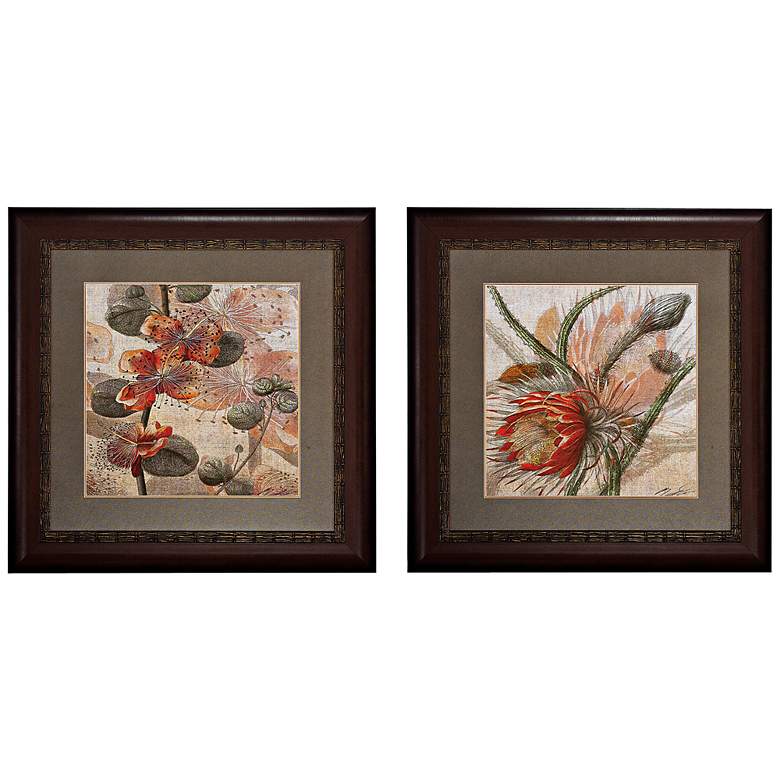 Image 1 Set of 2 Botanicals I/II 30 inch Square Wall Art Prints