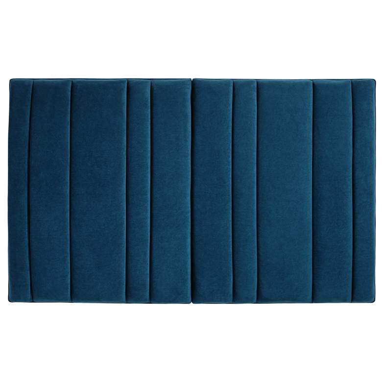 Image 1 Set of 2 Cadence Tufted Blue Velvet Hanging Headboards