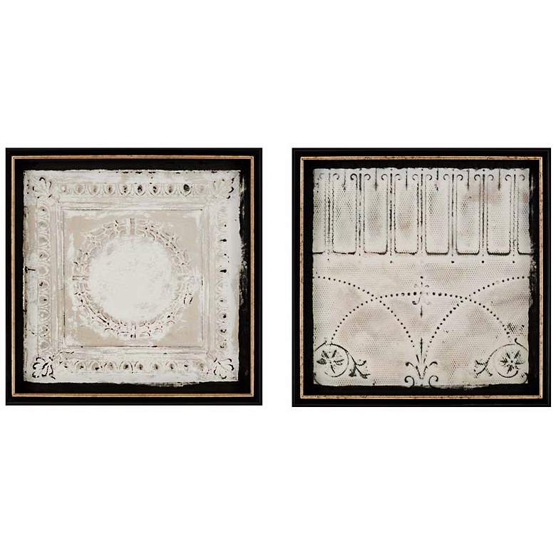 Image 1 Set of 2 Ceiling Tiles 22 inch High Wall Art