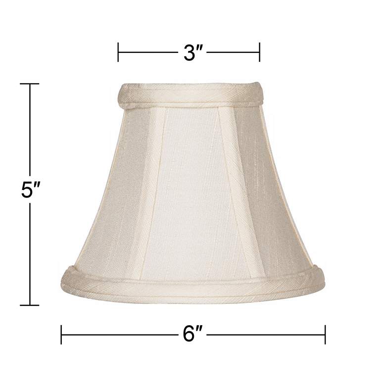 Image 5 Set of 2 Creme Bell Shades 3x6x5 (Clip-On) more views