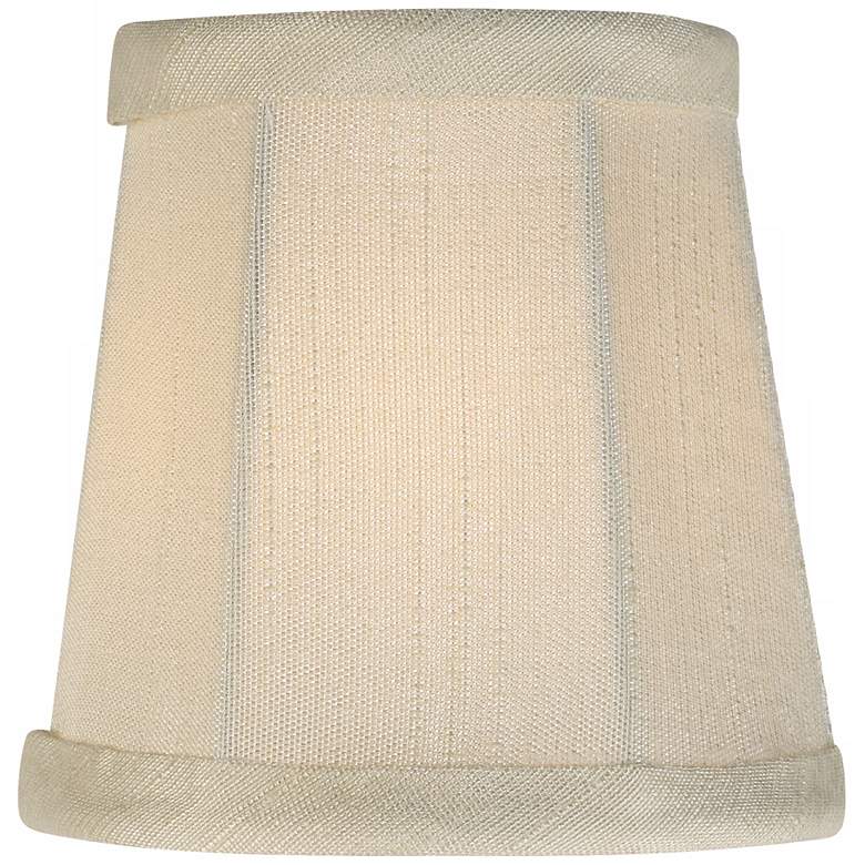 Image 3 Set of 2 Creme Fabric Lamp Shade 3x4x4 (Clip-On) more views