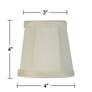 Set of 2 Creme Fabric Lamp Shade 3x4x4 (Clip-On)