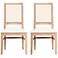 Set of 2 Dexter Stone Wash Acacia Wood Dining Chairs