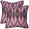 Set of 2 Easton Lavender 18" Square Safavieh Pillows
