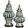 Set of 2 Fatima Decorative Sky Blue Urns by Uttermost