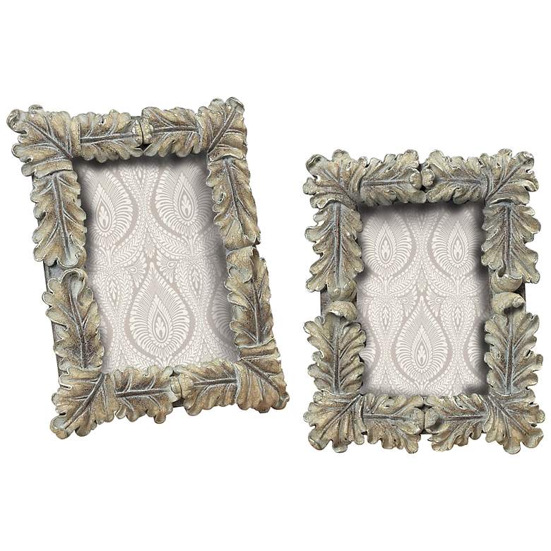 Image 1 Set of 2 Florentine Scroll Grey Picture Frames