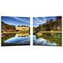 Set of 2 French Chateaux 19 3/4" Square Canvas Wall Art