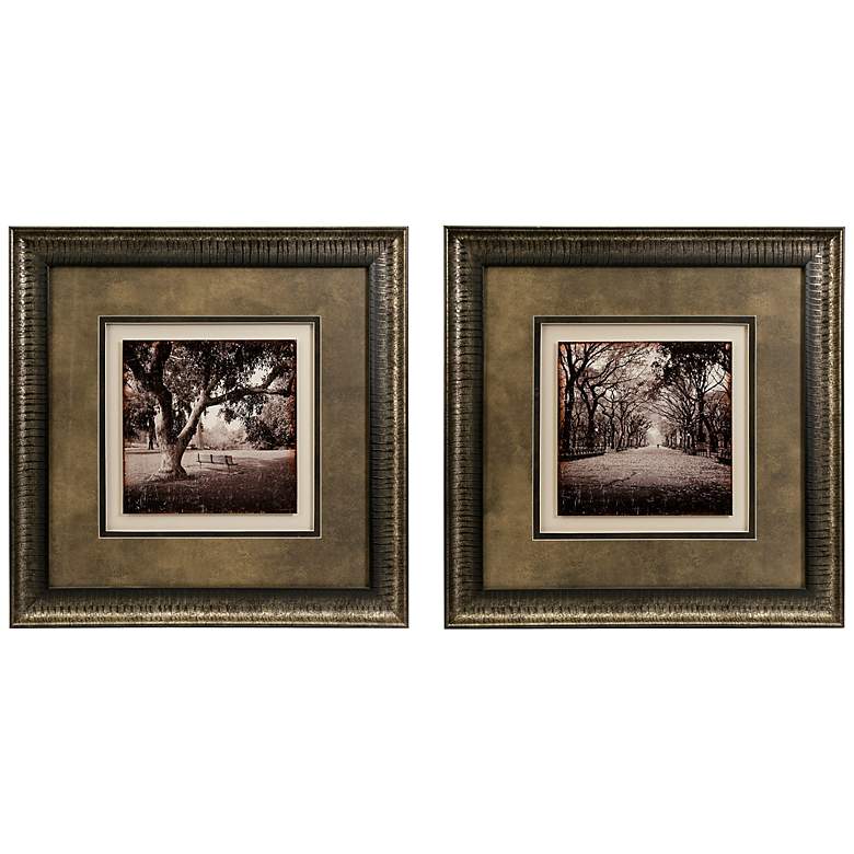 Image 1 Set of 2 Girard Sepia Tone 24 inch Square Framed Wall Art