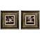 Set of 2 Girard Sepia Tone 24" Square Framed Wall Art