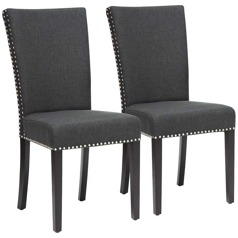 Image 1 Set of 2 Harrowgate Linen Fabric Dining Chairs