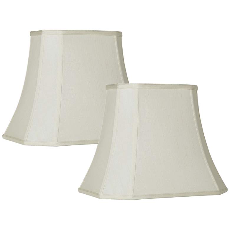 Image 1 Set of 2 Imperial Creme Cut Corner Shades 10x16x13 (Spider)