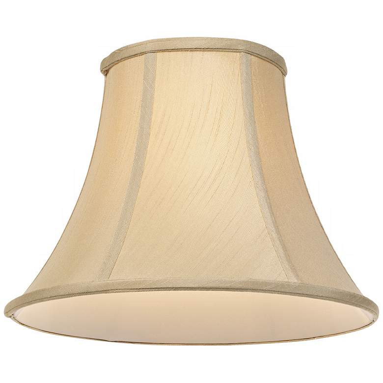 Image 2 Set of 2 Imperial Shade Taupe Bell Shades 7x14x11 (Spider) more views