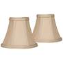 Set of 2 Imperial Taupe Fabric Lamp Shade 3x6x5 (Clip-On)