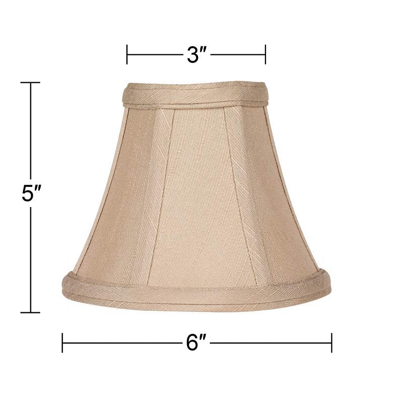 Image 5 Set of 2 Imperial Taupe Fabric Lamp Shade 3x6x5 (Clip-On) more views