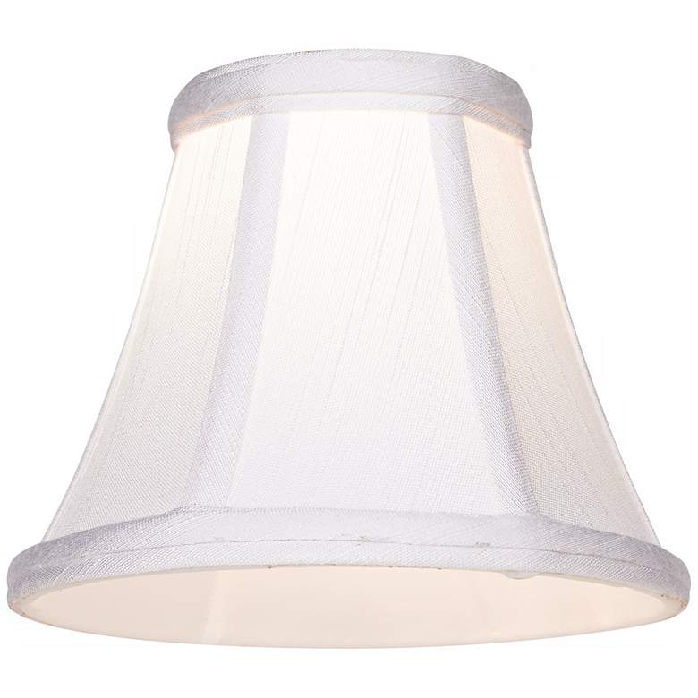 Image 3 Set of 2 Imperial White Fabric Lamp Shades 3x6x5 (Clip-On) more views