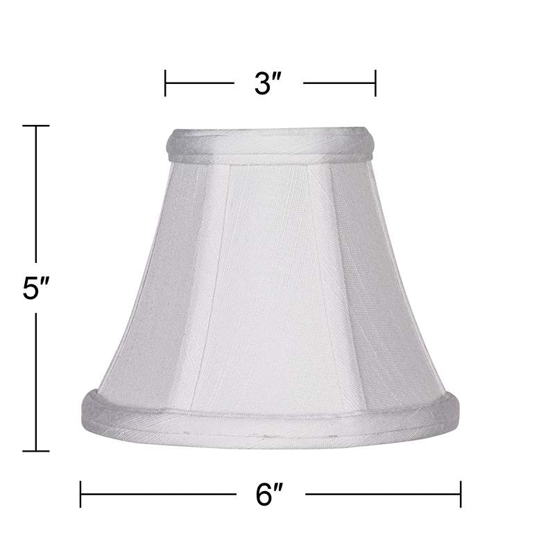 Image 5 Set of 2 Imperial White Fabric Lamp Shades 3x6x5 (Clip-On) more views