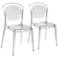 Set of 2 Ingram Clear Plastic Stackable Dining Chairs