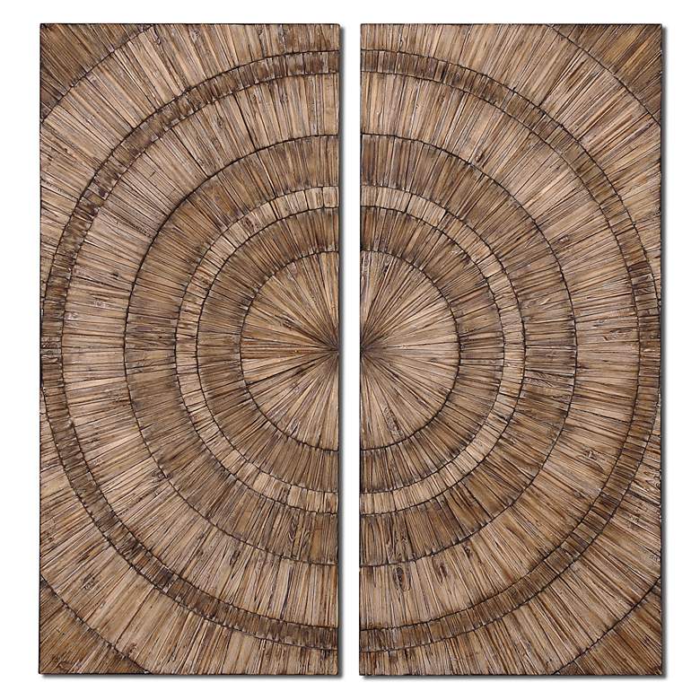 Image 3 Set of 2 Lanciano Hand-Crafted Wood Uttermost Wall Art