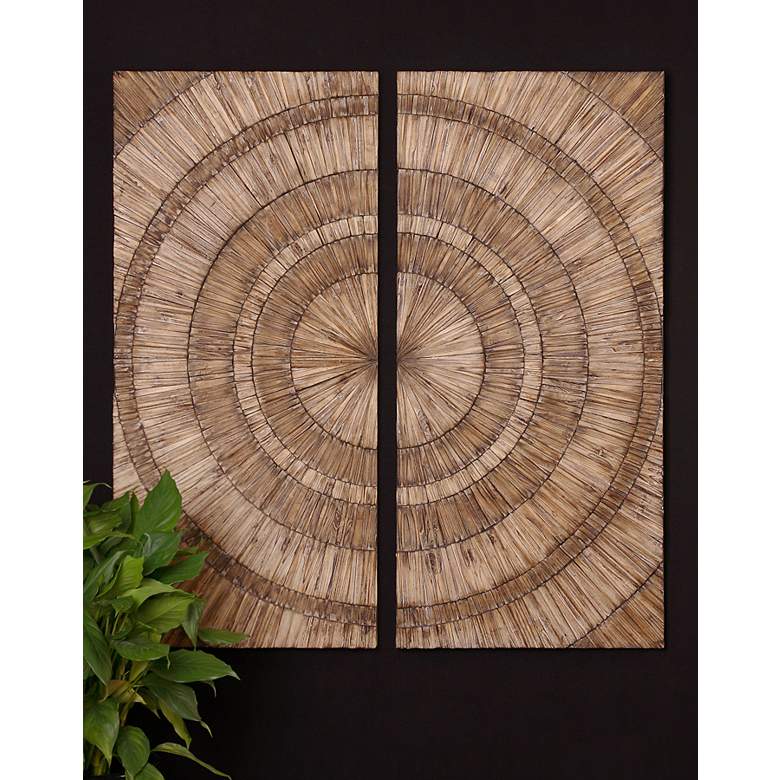 Image 2 Set of 2 Lanciano Hand-Crafted Wood Uttermost Wall Art