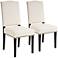 Set of 2 Madison Beige Fabric Dining Chairs