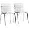 Set of 2 Marisse Clear Plastic Modern Dining Chairs