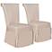 Set of 2 Marla Oatmeal Linen Dining Chairs
