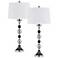 Set of 2 Monterey Charcoal and Chrome Table Lamps