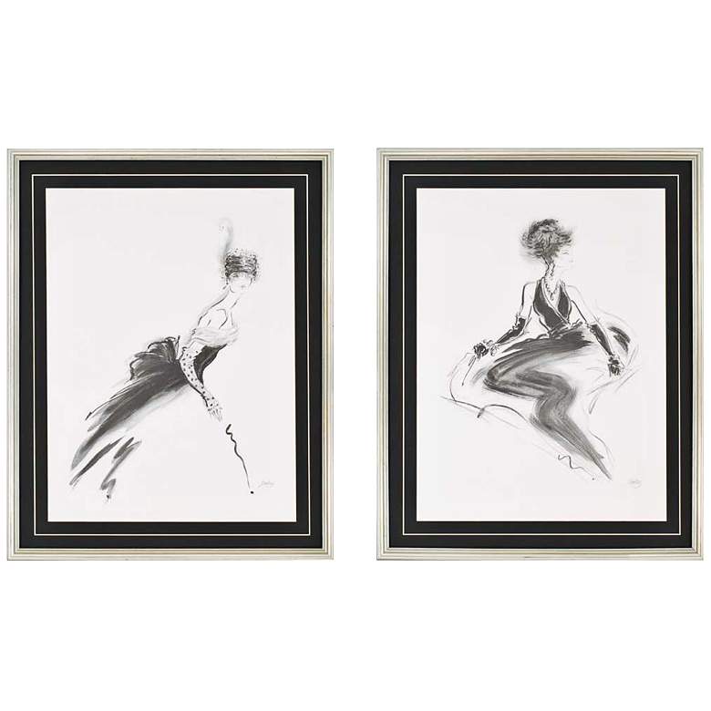 Image 1 Set of 2 Odette/Rene 30 inch High Framed Wall Art