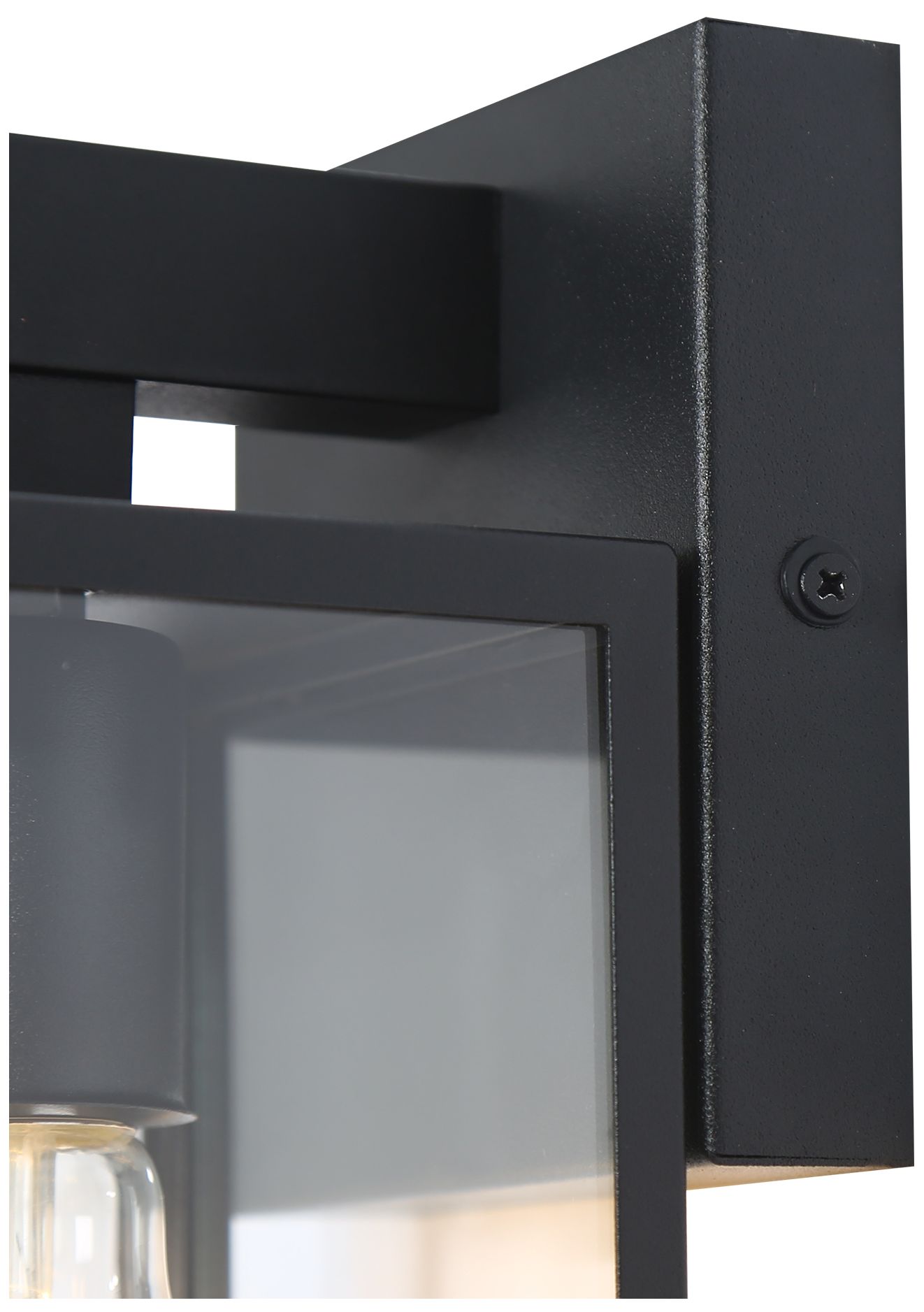 Image 5 Set of 2 Petalyn Modern Black 1-Light Outdoor Wall Sconce more views