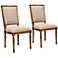 Set of 2 Placentia Ashton Beige Fabric Sand Side Chairs