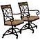 Set of 2 Pompeii Caster Dining Chairs