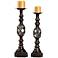 Set of 2 Rabat Mirrored Candle Holders