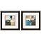 Set of 2 Released12" Square Framed Abstract Wall Art
