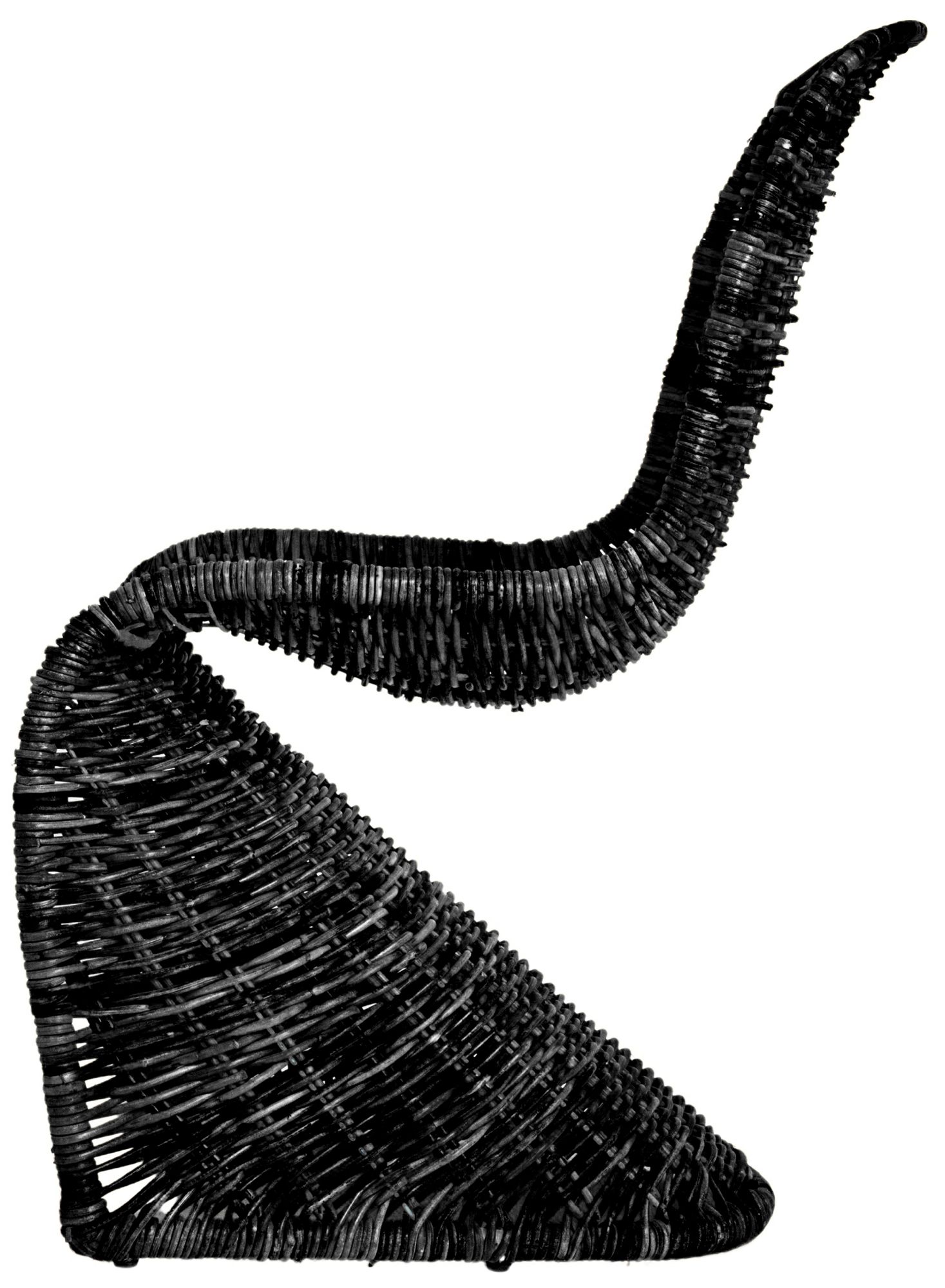 Set of 2 S-Frame Woven Chair, Black