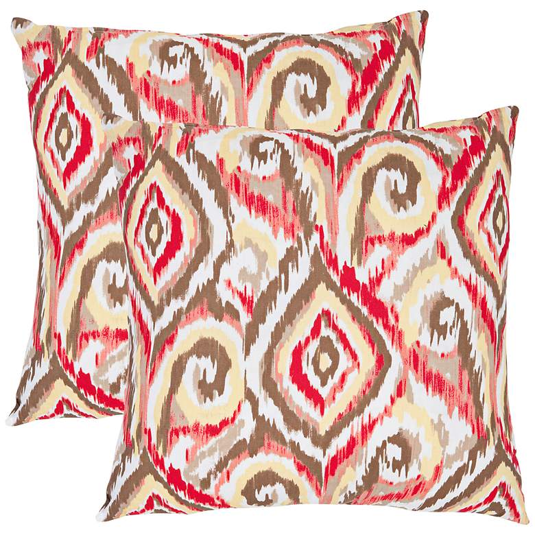 Image 1 Set of 2 Safavieh Bardot Tribal Ikat Throw Pillows