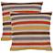 Set of 2 Safavieh Bleeker Brown and Orange Accent Pillows