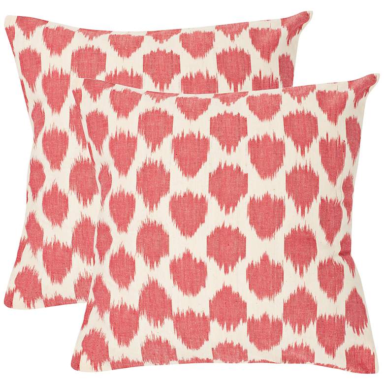 Image 1 Set of 2 Safavieh Rose Polka Dot Accent Pillows