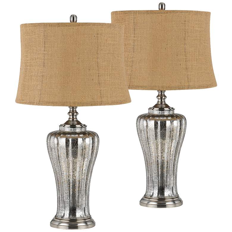 Image 1 Set of 2 Sarasota Aged Glass Table Lamps