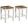 Set of 2 Sea Breeze Collection 24" Desk Stools in White