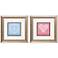 Set of 2 Silver Frame Peace and Love Wall Art