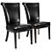 Set of 2 Sofie Havana Bonded Black Leather Dining Chairs